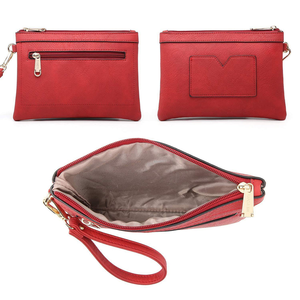 Tassel Weave Two Tone PU Leather Handbag with Matching Wallet l Dasein - Dasein Bags