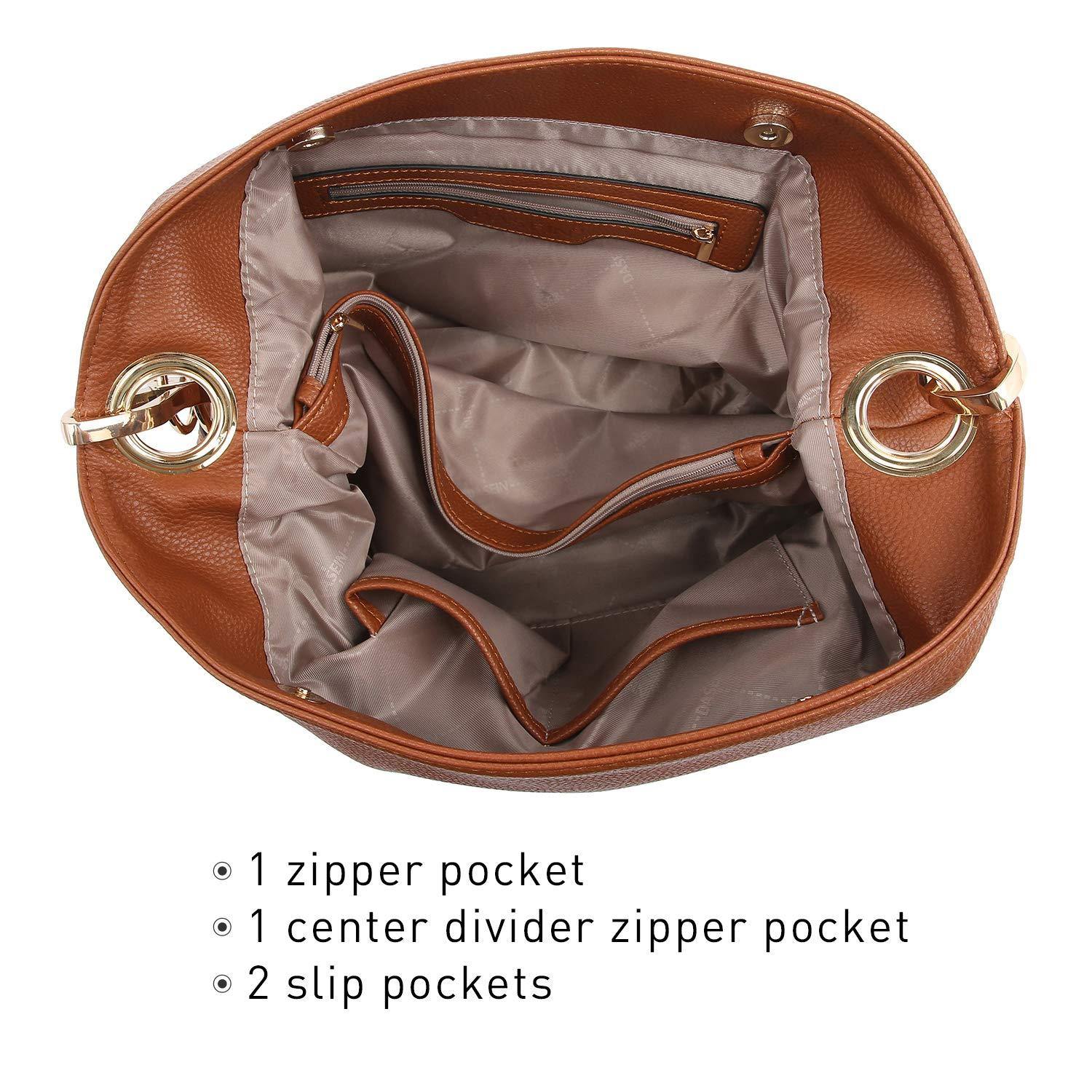 Large Corner Patched Hobo Bag - Dasein Bags