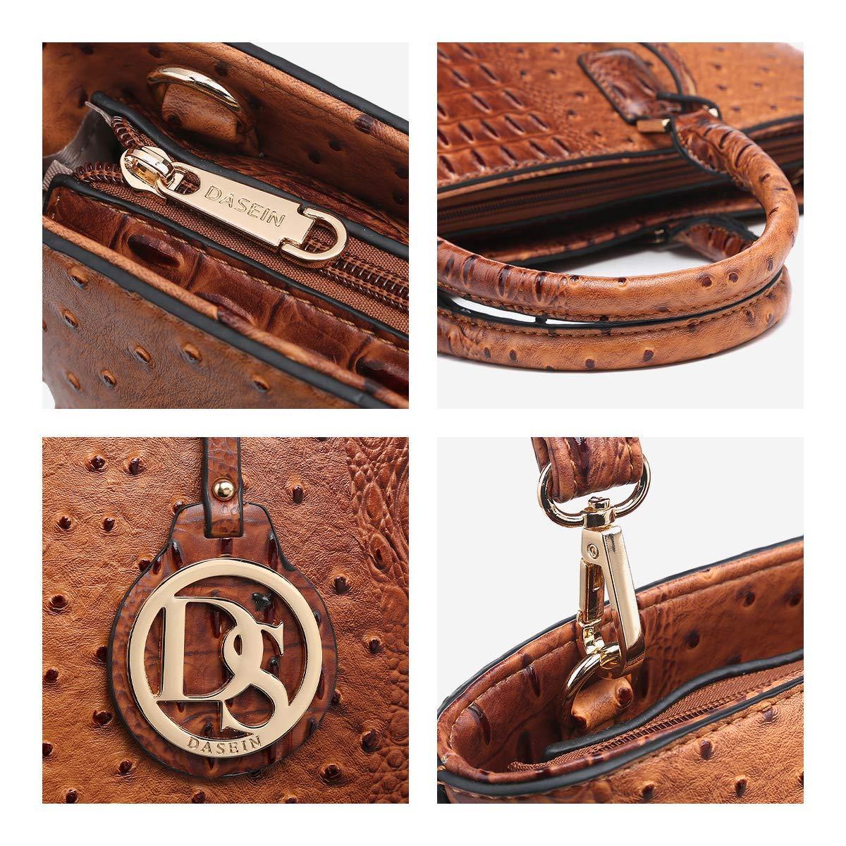 Fashion Embossed Pattern Tote with Matching Wallet - Dasein Bags