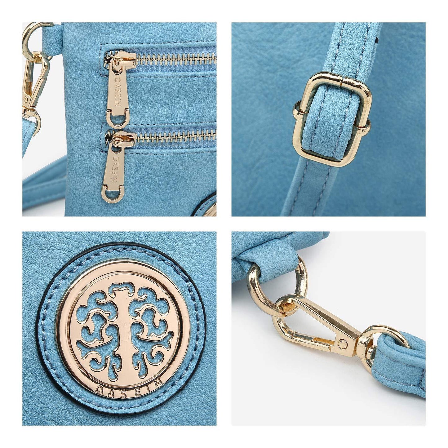 Women PU Leather Lightweight Crossbody Bag with Multi Pockets l Dasein - Dasein Bags