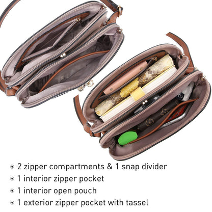 Two-Tone Tassel Crossbody Bag - Dasein Bags