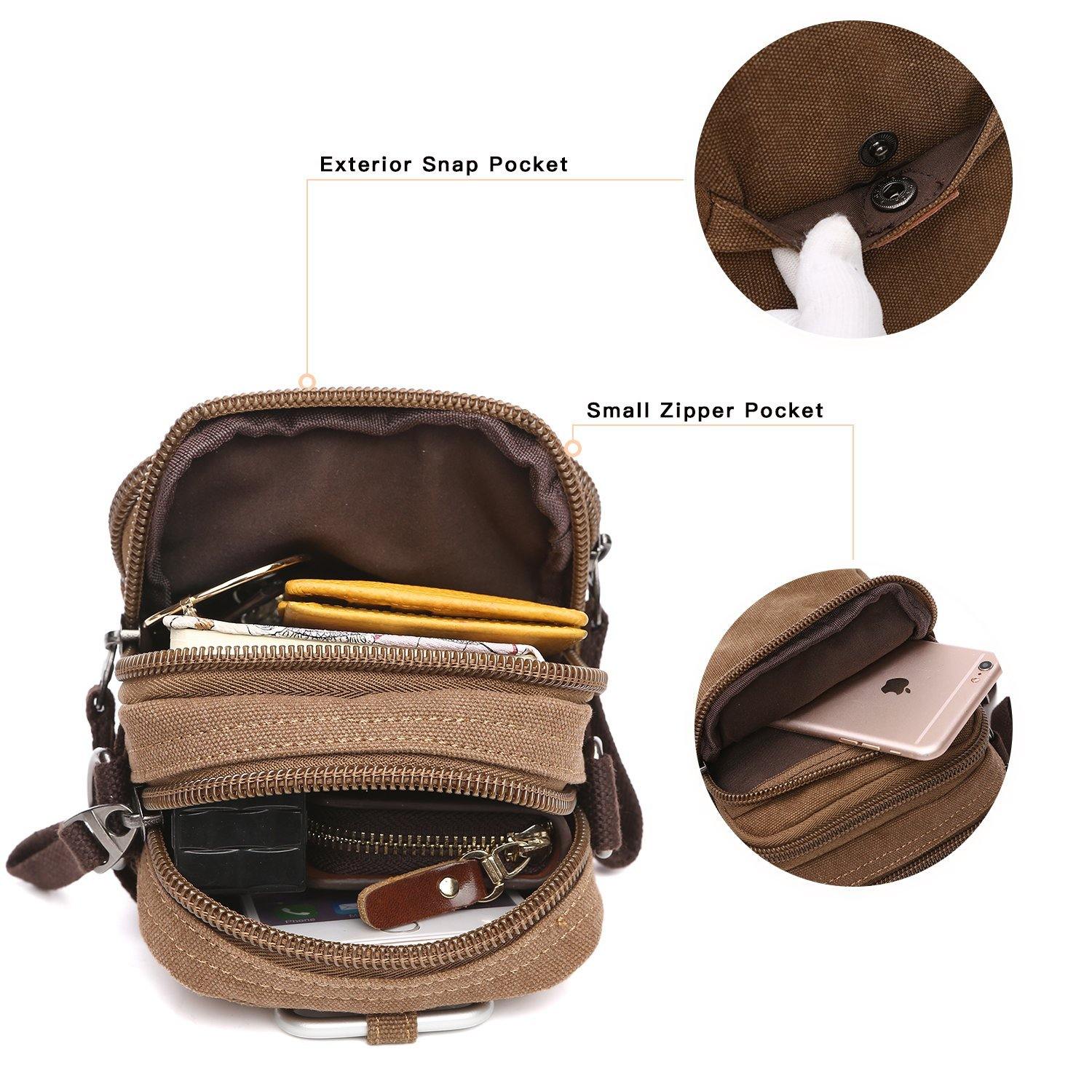 Mini Vintage Unisex Canvas Messenger Bag - Dasein Bags