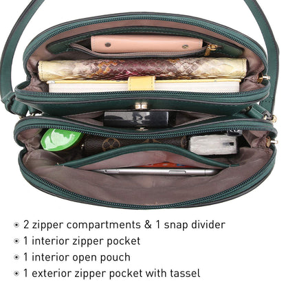 Tassel Front Zipper Crossbody Bag - Dasein Bags