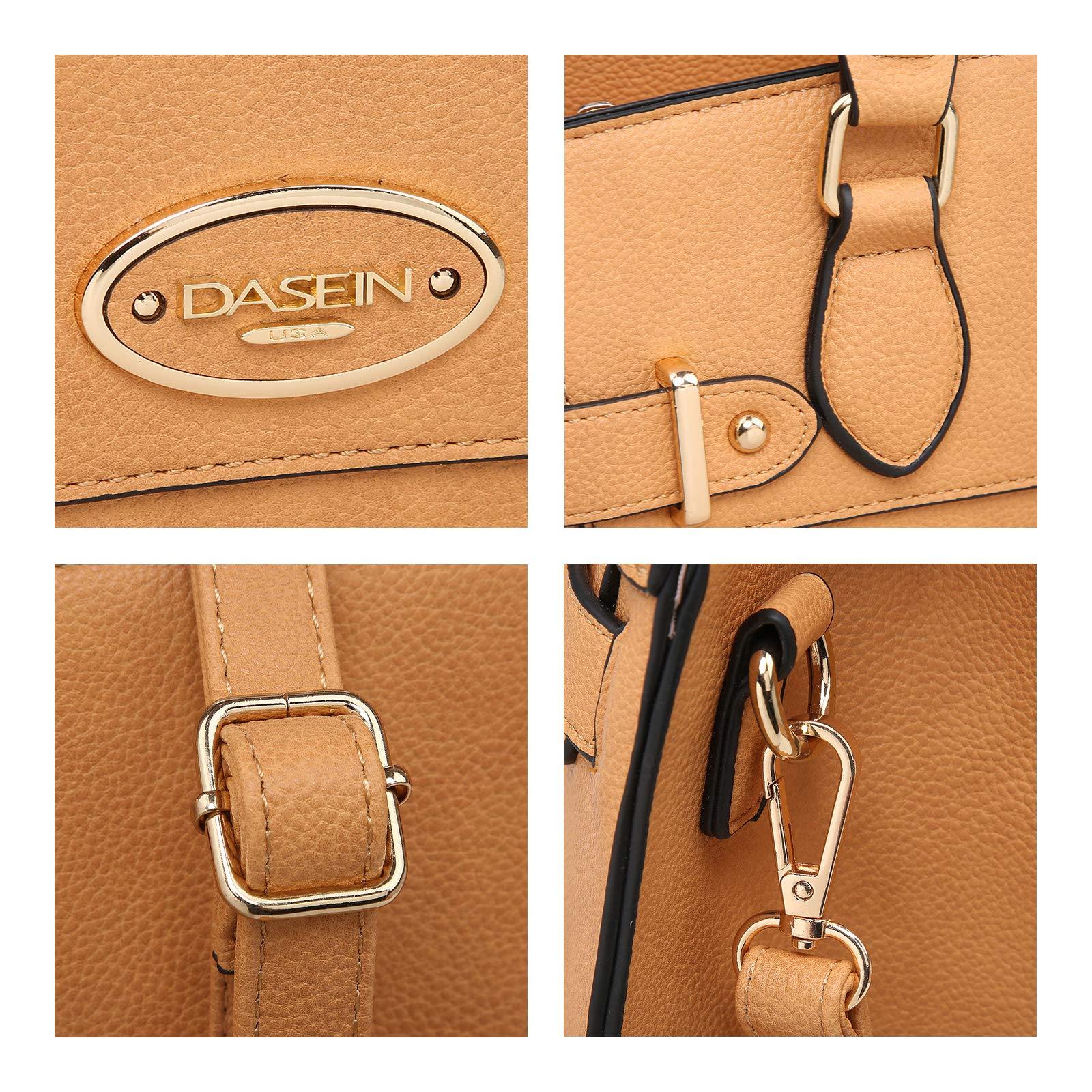 Ladies Shoulder Bag Top Handle Satchel Tote Work Bag with Matching Clutch l Dasein - Dasein Bags