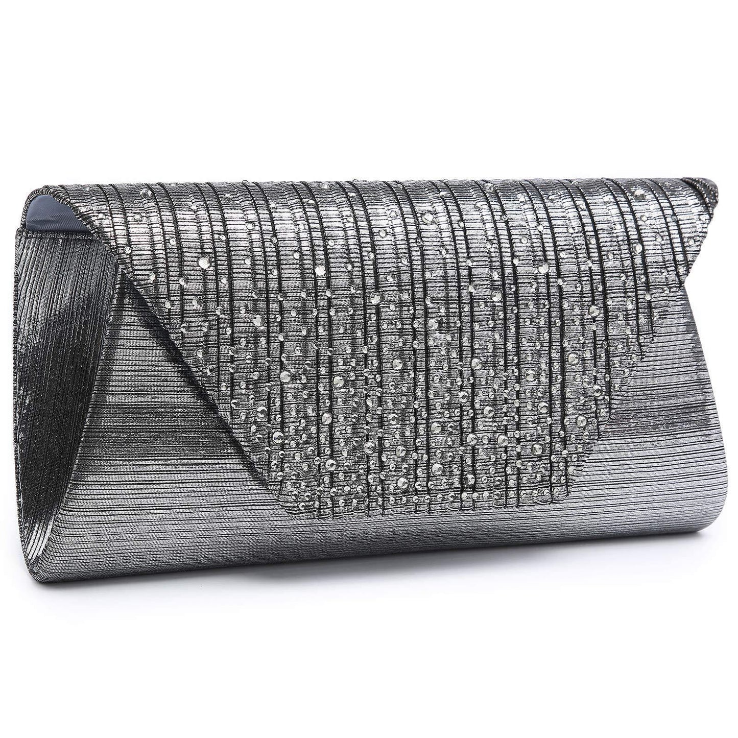 Women Glitter Rhinestone Wedding Evening Purse Envelope Clutch Dasein - Dasein Bags