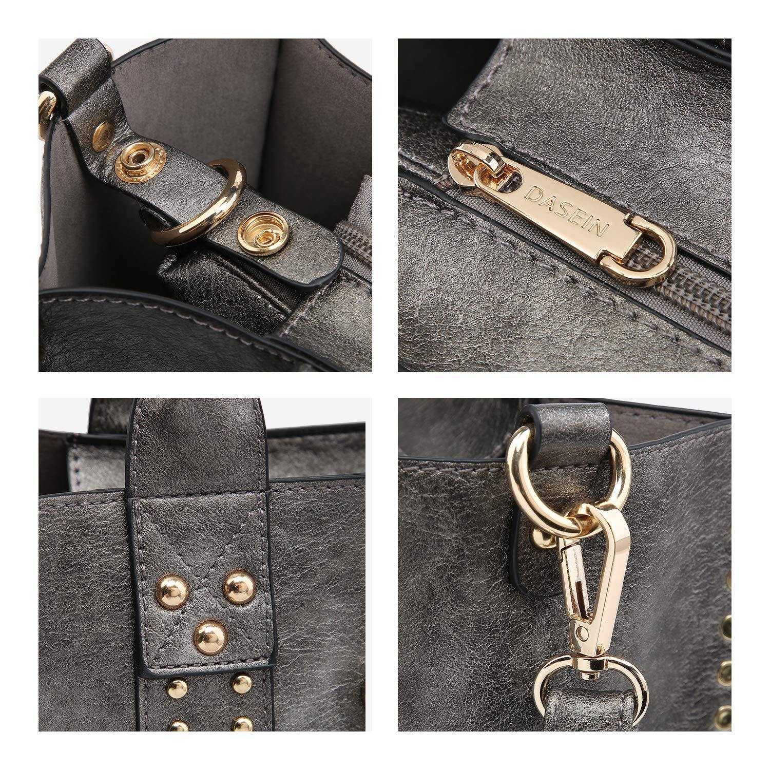 Studded 3-in-1 Top Handle Tote Handbag l Dasein - Dasein Bags