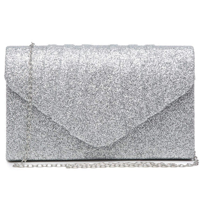 Women's Evening Bag Pleated Envelope Clutch Handbag l Dasein - Dasein Bags