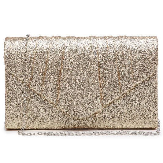 Women's Evening Bag Pleated Envelope Clutch Handbag l Dasein - Dasein Bags