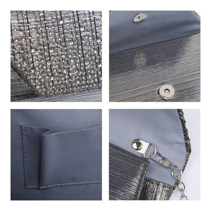 Women Glitter Rhinestone Wedding Evening Purse Envelope Clutch Dasein - Dasein Bags
