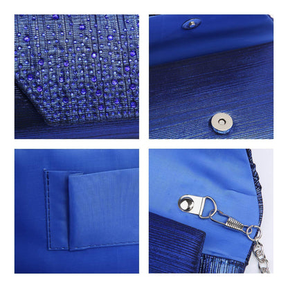 Women Glitter Rhinestone Wedding Evening Purse Envelope Clutch Dasein - Dasein Bags