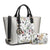 Fashion Stitching Color Large Tote Bag with Matching Wallet l Dasein - Dasein Bags