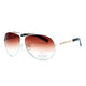Women's Classic Aviator Sunglasses w/ Logo Accent