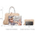 Metal Edged Emblem Handbag with Matching Wallet - Dasein Bags