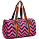 Quilted Chevron Duffel Bag With Removable Bows