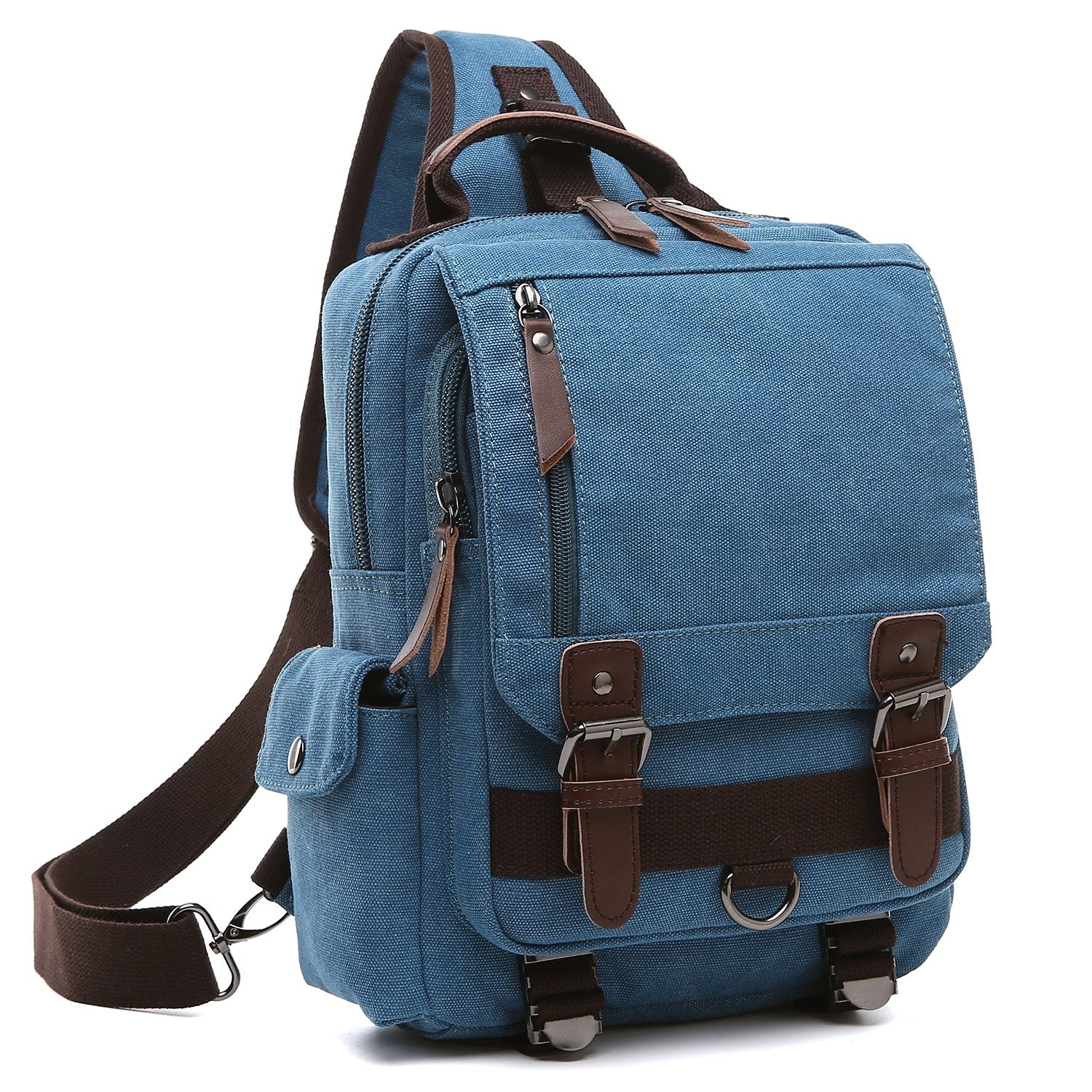 Vintage Unisex Canvas Sling Bag-Backpacks & Bookbags-Dasein Bags