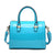 Shiny Patent Faux Leather Barrel Top Handle Satchel Bag for Women Dasein - Dasein Bags