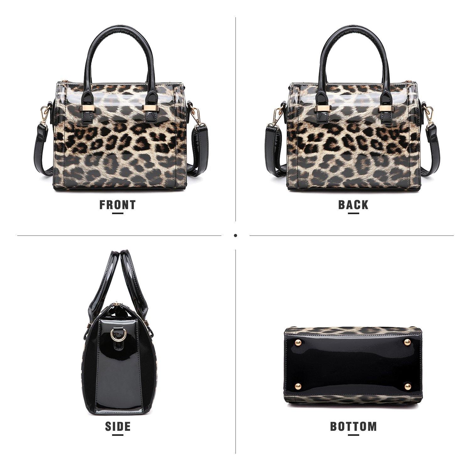 Shiny Patent Faux Leather Barrel Top Handle Satchel Bag for Women Dasein - Dasein Bags