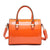 Shiny Patent Faux Leather Barrel Top Handle Satchel Bag for Women Dasein - Dasein Bags