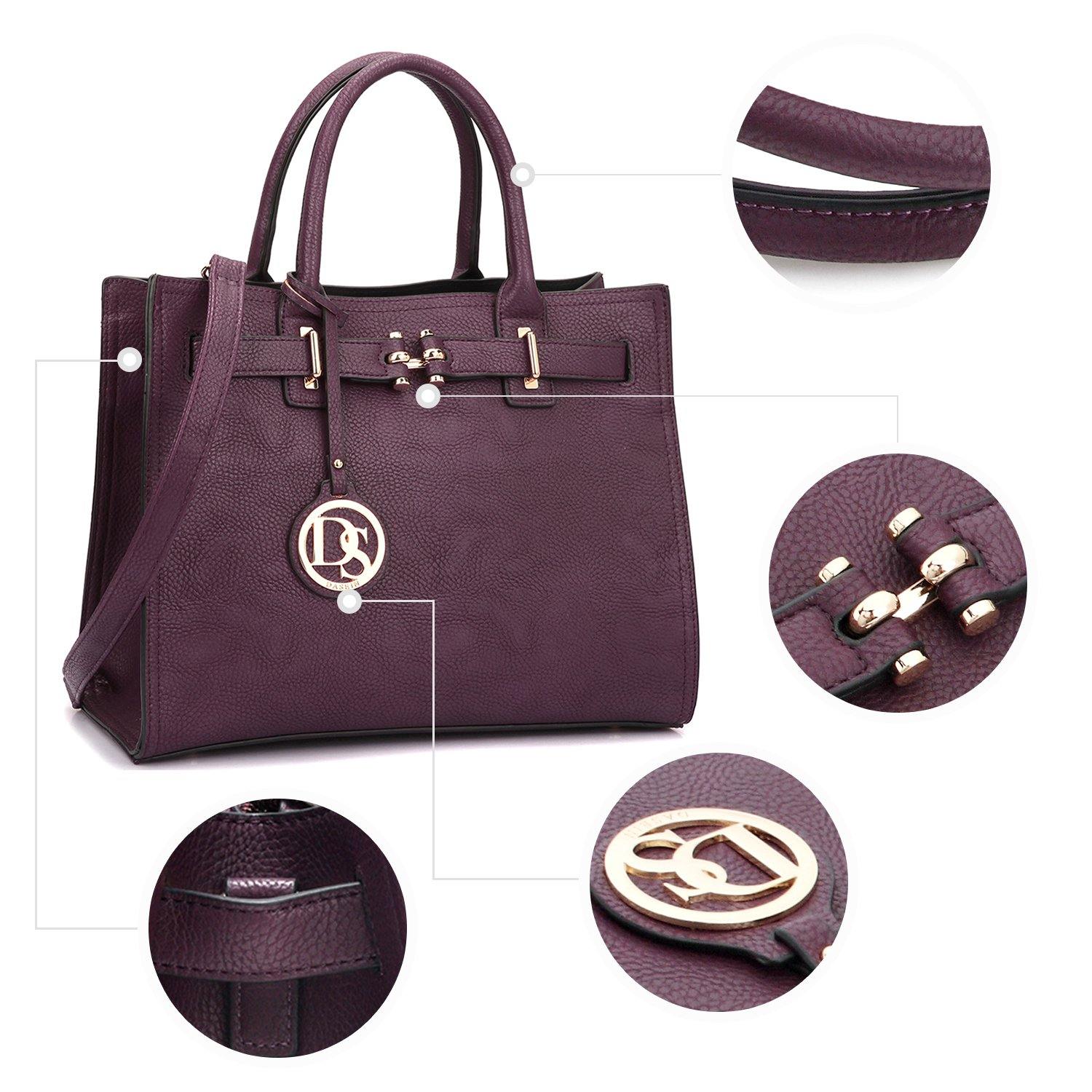 Women Satchel Purses Handbags Belted Top-handle Work Tote Shoulder l Dasein - Dasein Bags