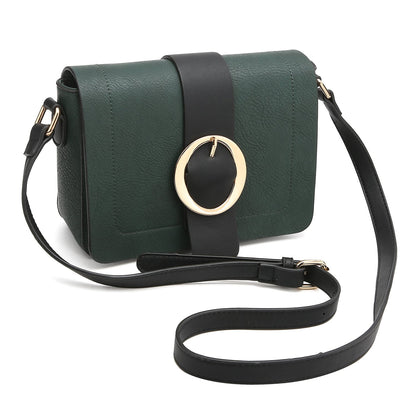 Buckle Gold-Tone Ring Crossbody Bag-Crossbody/Messenger bag-Dasein Bags