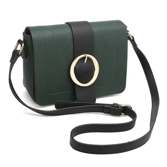 Buckle Gold-Tone Ring Crossbody Bag-Crossbody/Messenger bag-Dasein Bags
