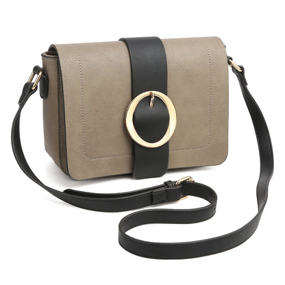 Buckle Gold-Tone Ring Crossbody Bag-Crossbody/Messenger bag-Dasein Bags