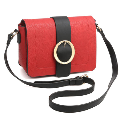 Buckle Gold-Tone Ring Crossbody Bag-Crossbody/Messenger bag-Dasein Bags