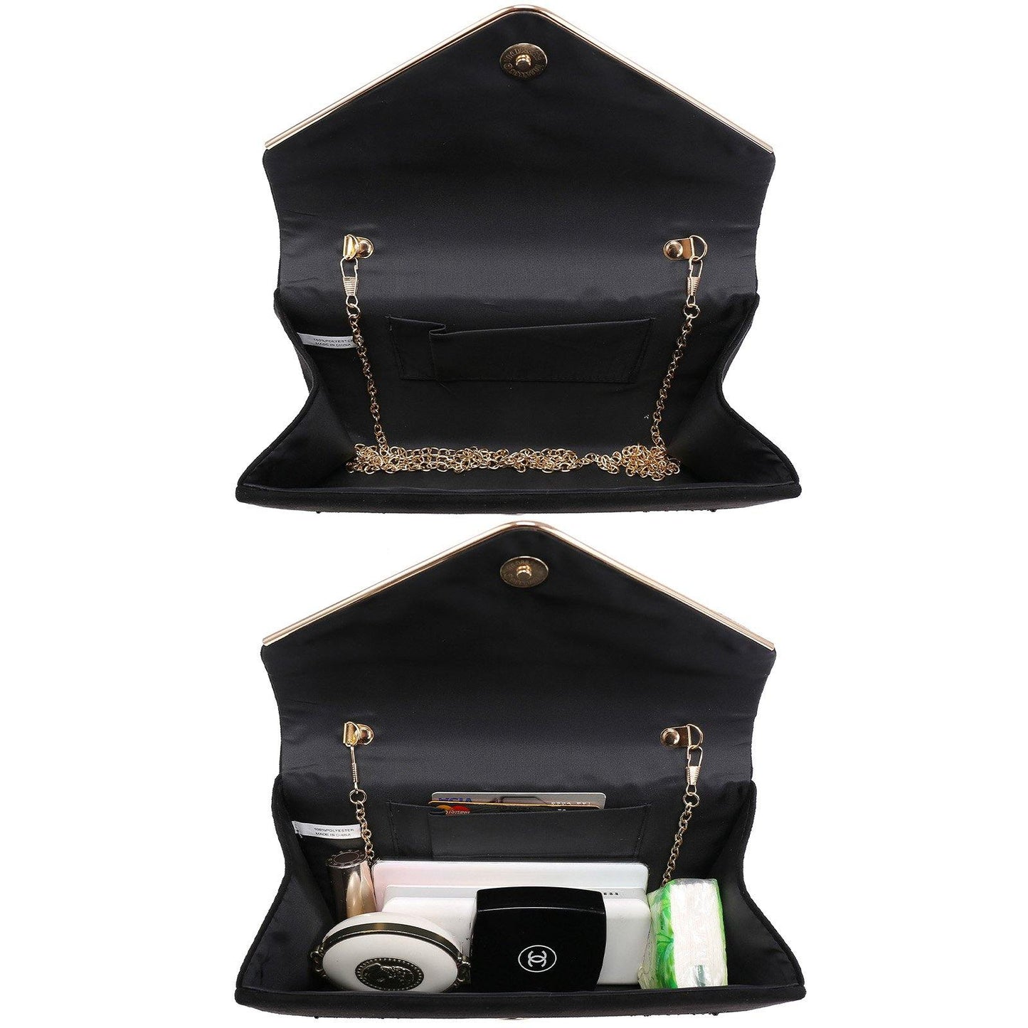 Envelope Shining Rhinestone Clutch Purses for Party Wedding Purse Dasein - Dasein Bags