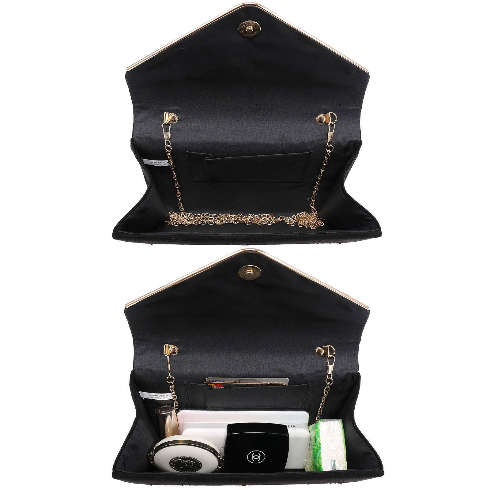 Envelope Shining Rhinestone Clutch Purses for Party Wedding Purse Dasein - Dasein Bags