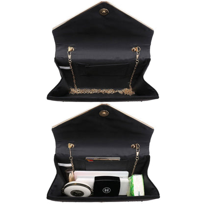 Envelope Shining Rhinestone Clutch Purses for Party Wedding Purse Dasein - Dasein Bags