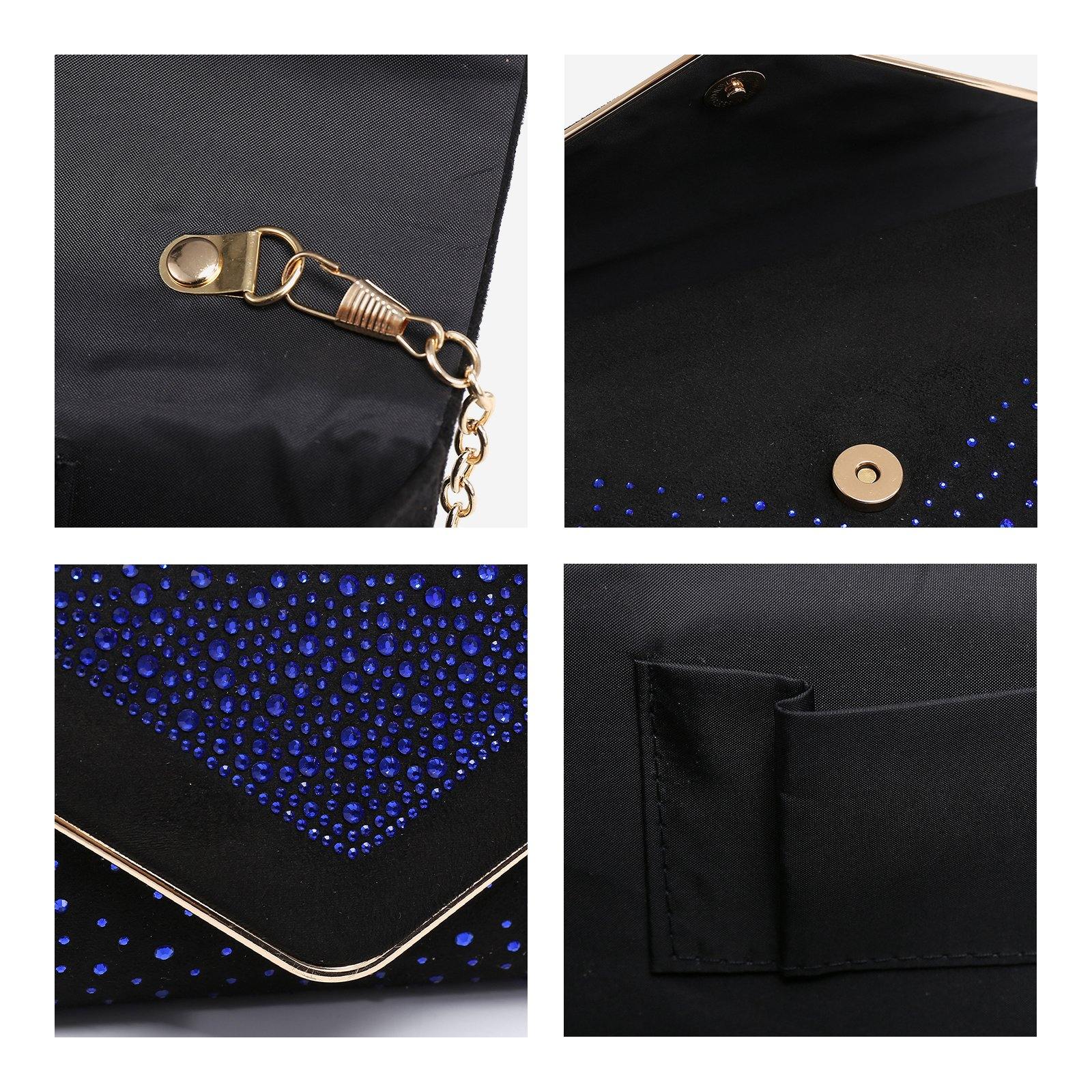 Envelope Shining Rhinestone Clutch Purses for Party Wedding Purse Dasein - Dasein Bags