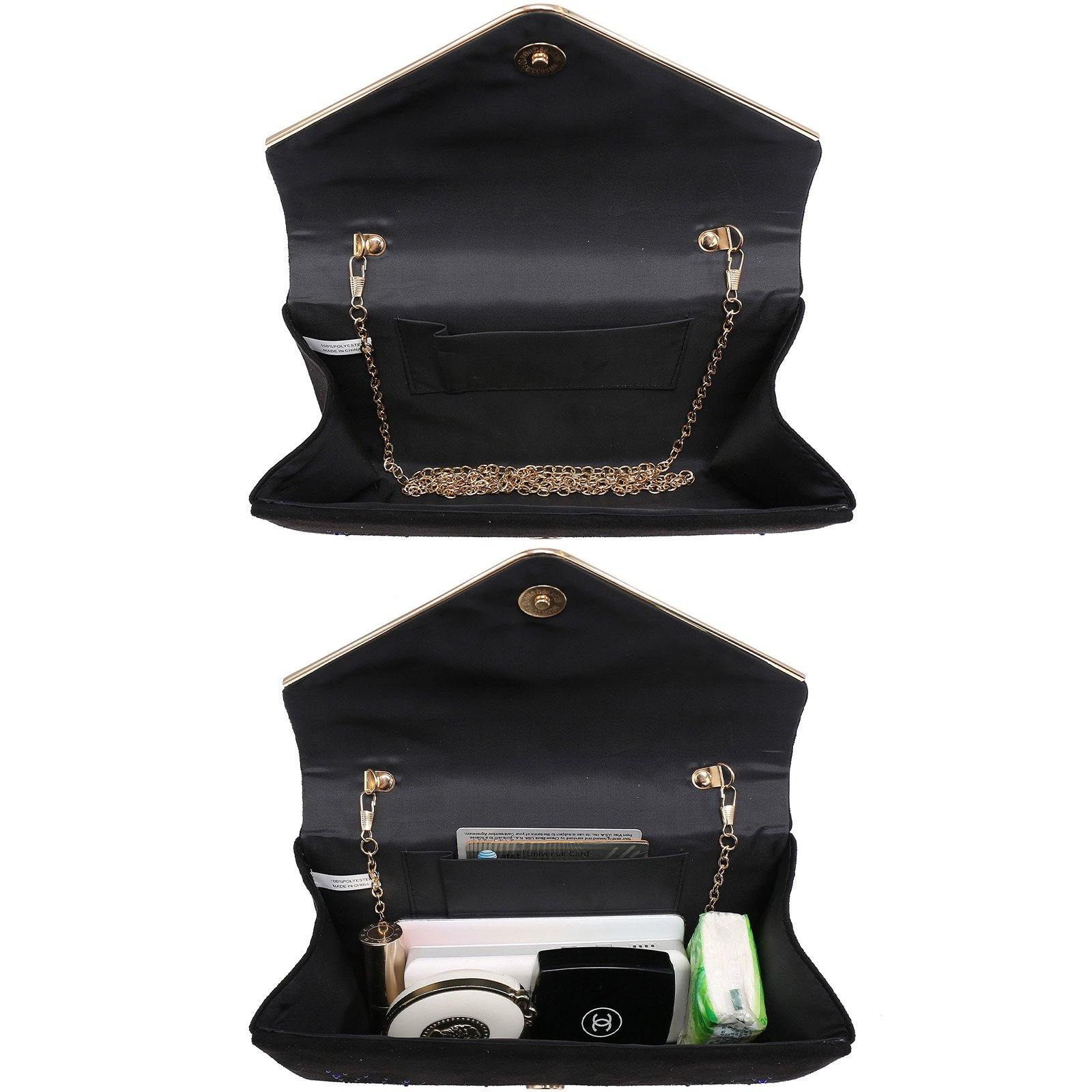 Envelope Shining Rhinestone Clutch Purses for Party Wedding Purse Dasein - Dasein Bags