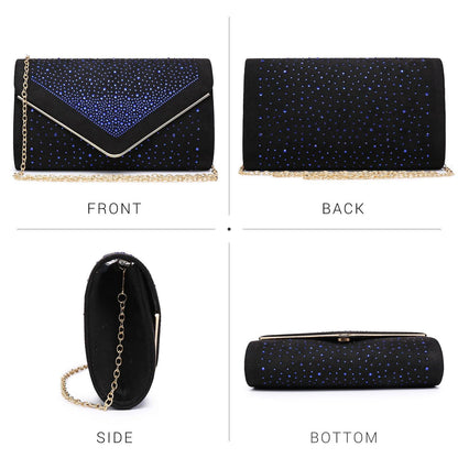Envelope Shining Rhinestone Clutch Purses for Party Wedding Purse Dasein - Dasein Bags