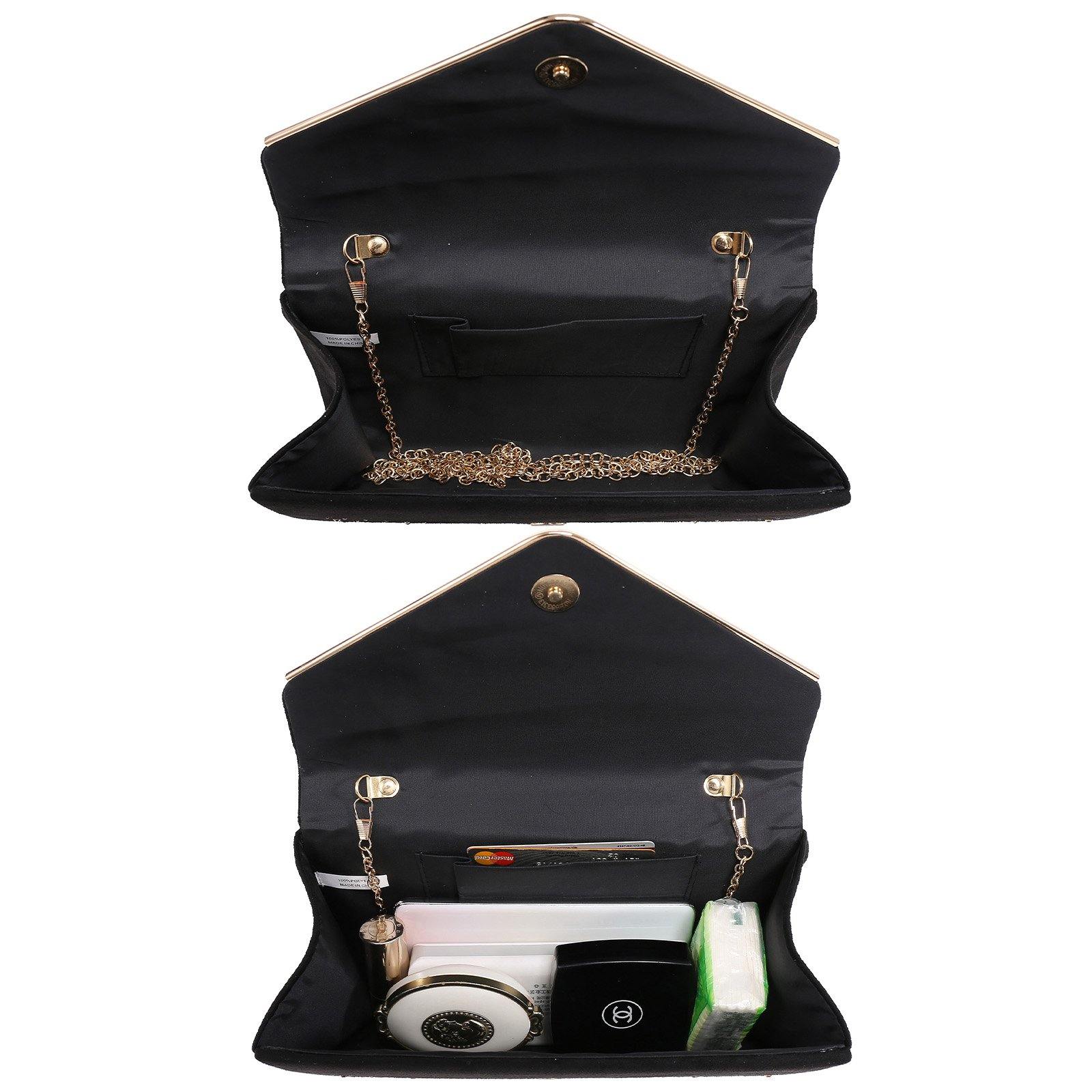 Envelope Shining Rhinestone Clutch Purses for Party Wedding Purse Dasein - Dasein Bags