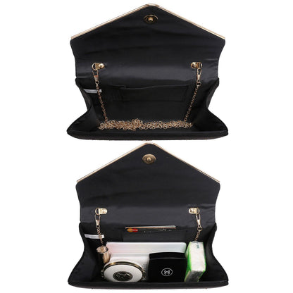 Envelope Shining Rhinestone Clutch Purses for Party Wedding Purse Dasein - Dasein Bags