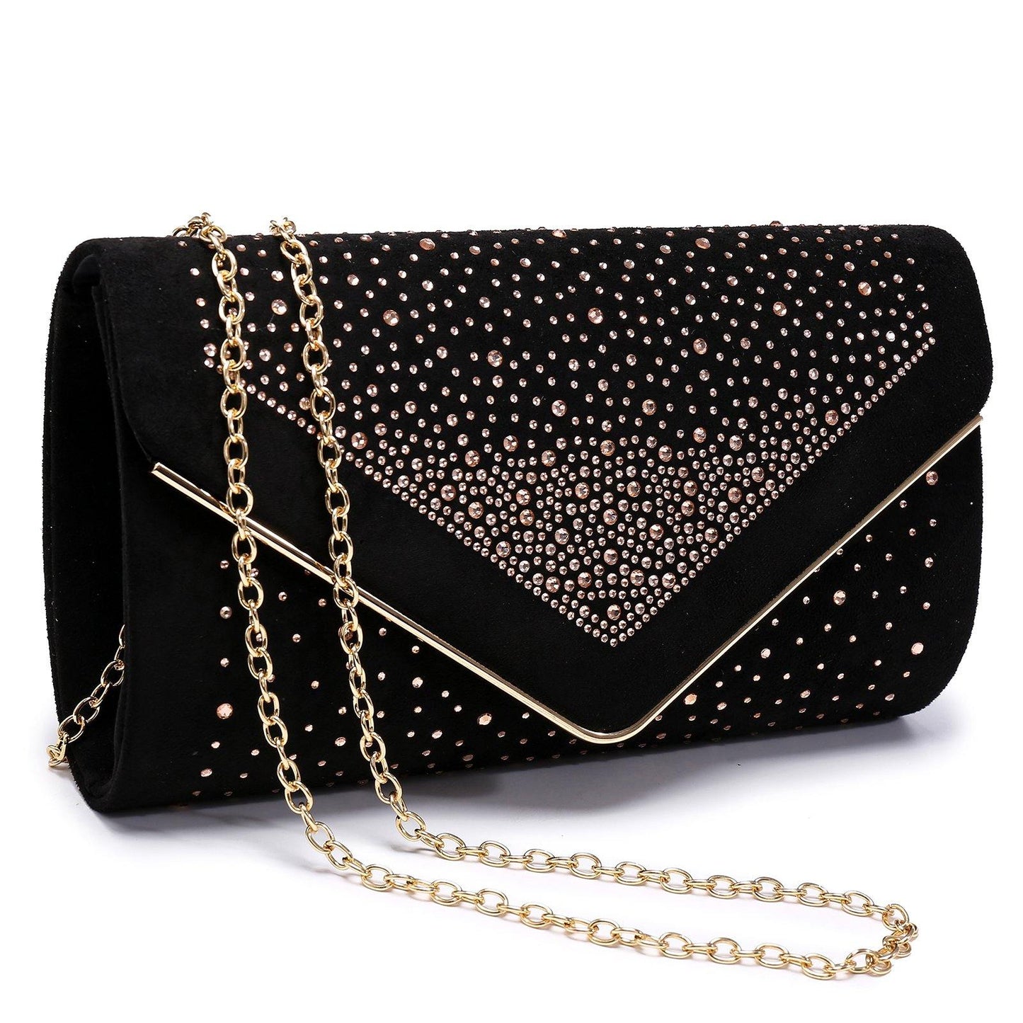 Envelope Shining Rhinestone Clutch Purses for Party Wedding Purse Dasein - Dasein Bags