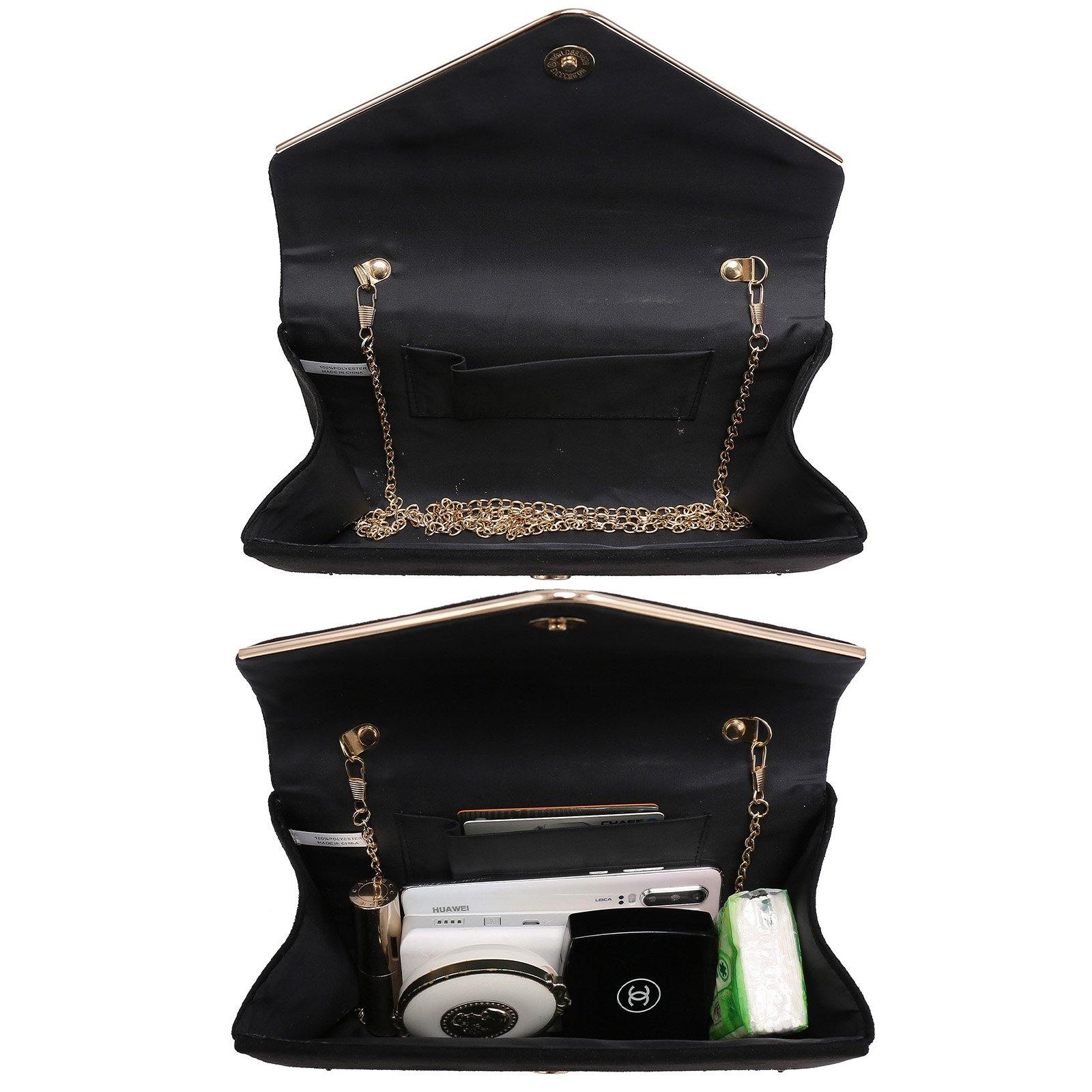 Envelope Shining Rhinestone Clutch Purses for Party Wedding Purse Dasein - Dasein Bags