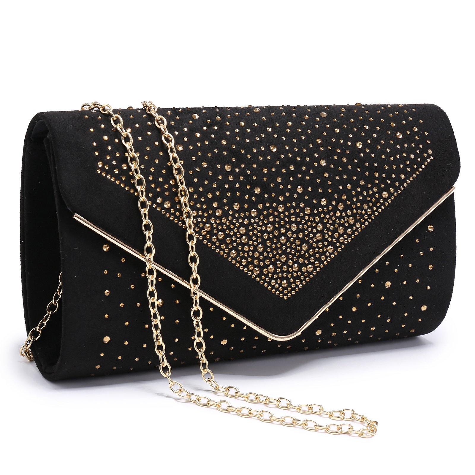 Envelope Shining Rhinestone Clutch Purses for Party Wedding Purse Dasein - Dasein Bags