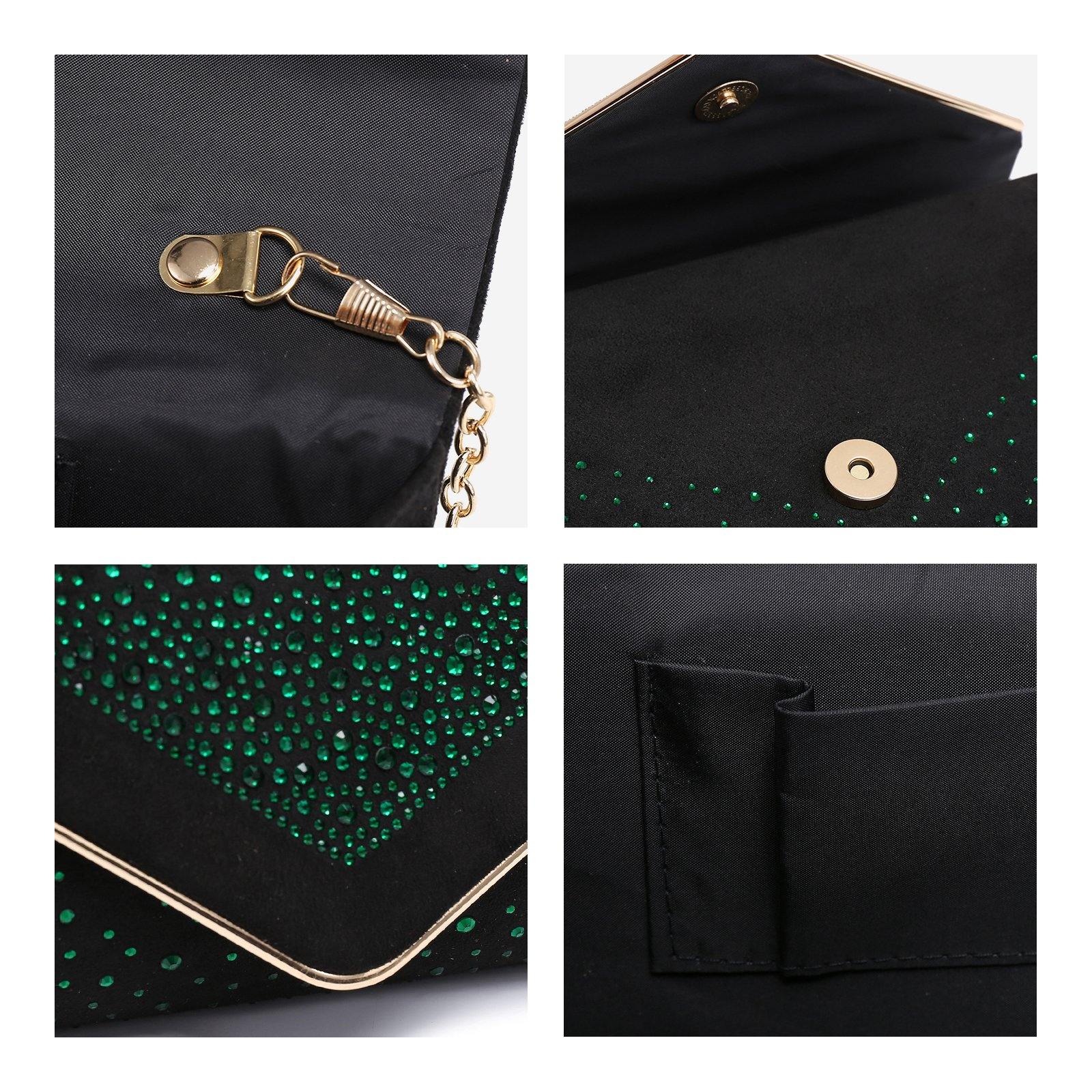 Envelope Shining Rhinestone Clutch Purses for Party Wedding Purse Dasein - Dasein Bags