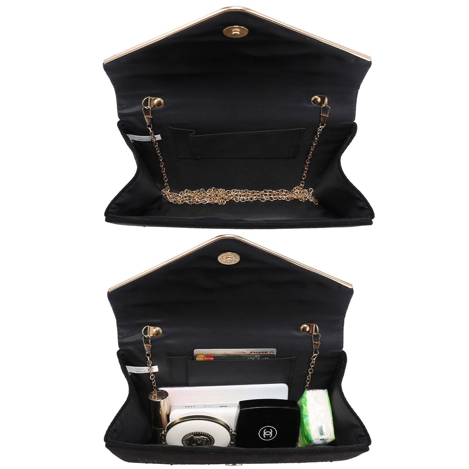 Envelope Shining Rhinestone Clutch Purses for Party Wedding Purse Dasein - Dasein Bags