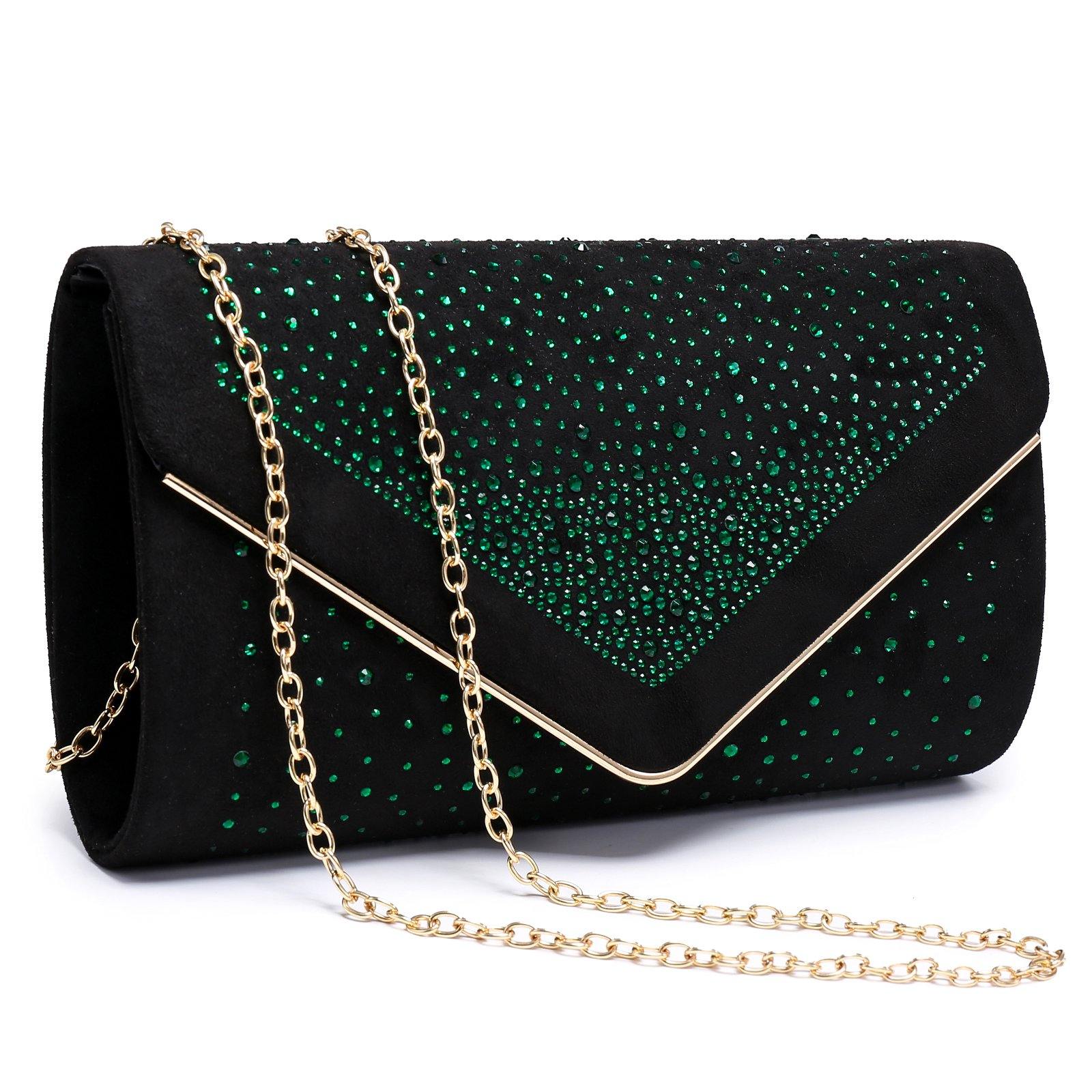 Envelope Shining Rhinestone Clutch Purses for Party Wedding Purse Dasein - Dasein Bags