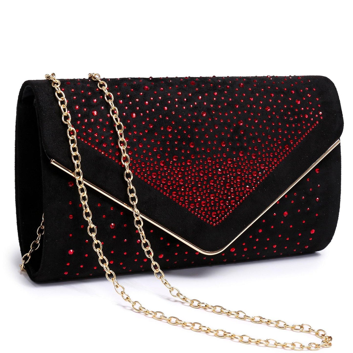 Envelope Shining Rhinestone Clutch Purses for Party Wedding Purse Dasein - Dasein Bags