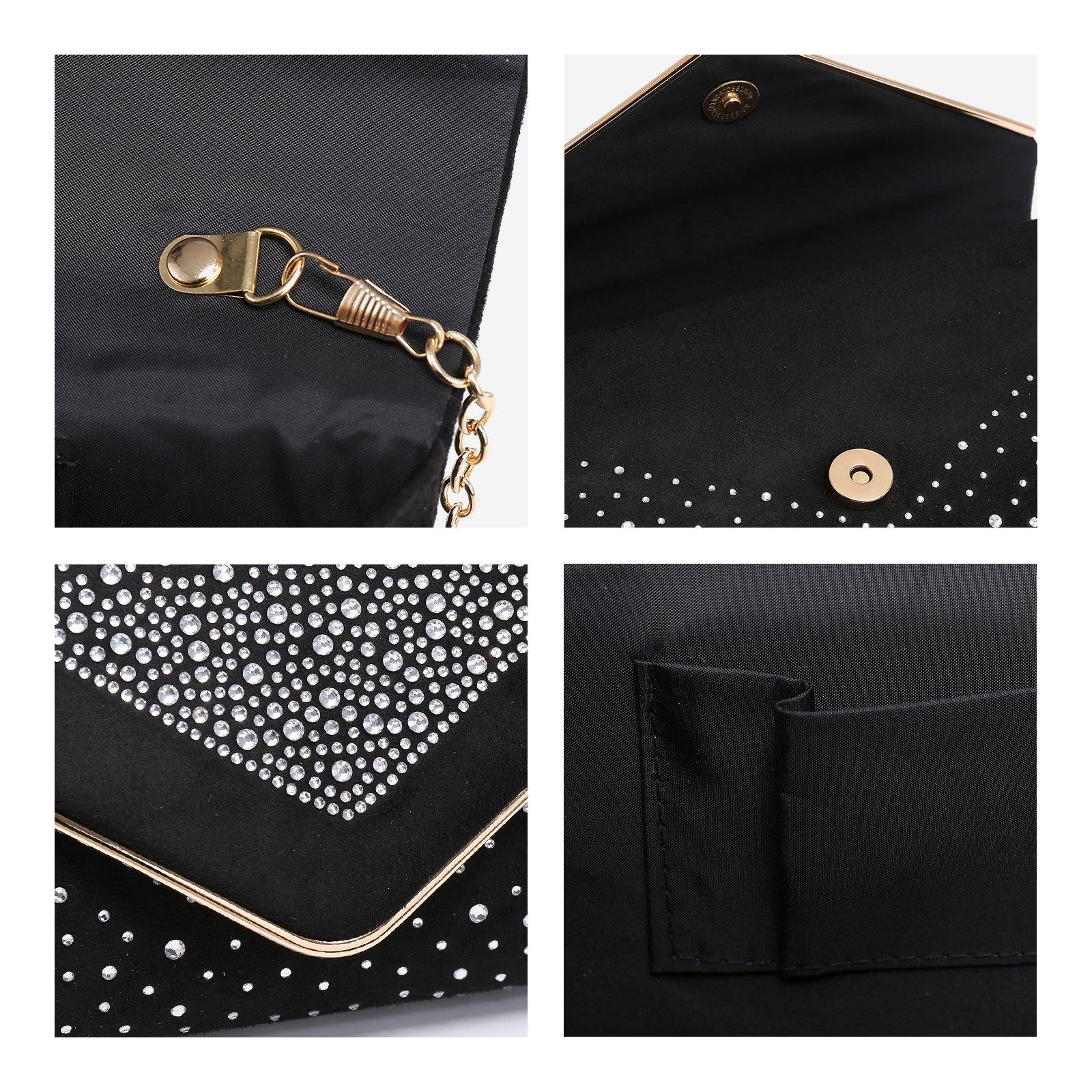 Envelope Shining Rhinestone Clutch Purses for Party Wedding Purse Dasein - Dasein Bags