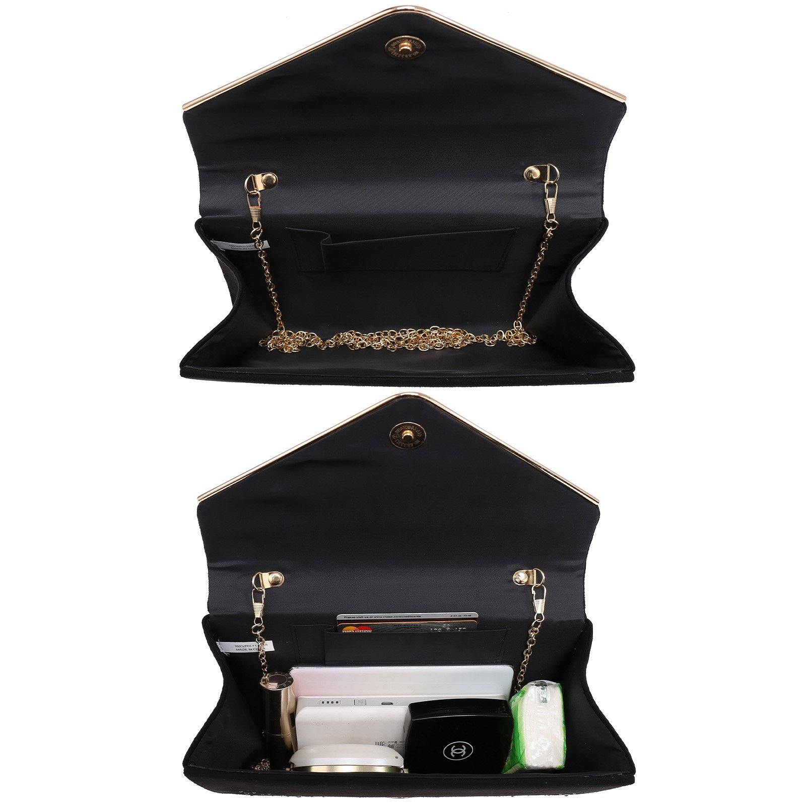 Envelope Shining Rhinestone Clutch Purses for Party Wedding Purse Dasein - Dasein Bags