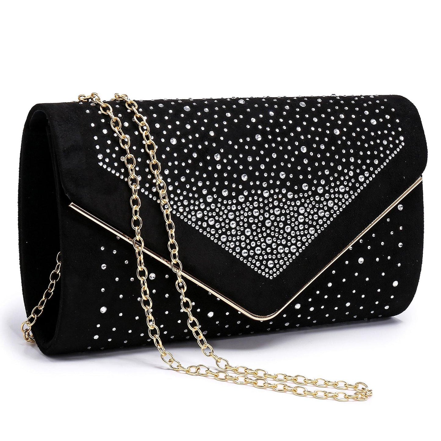 Envelope Shining Rhinestone Clutch Purses for Party Wedding Purse Dasein - Dasein Bags