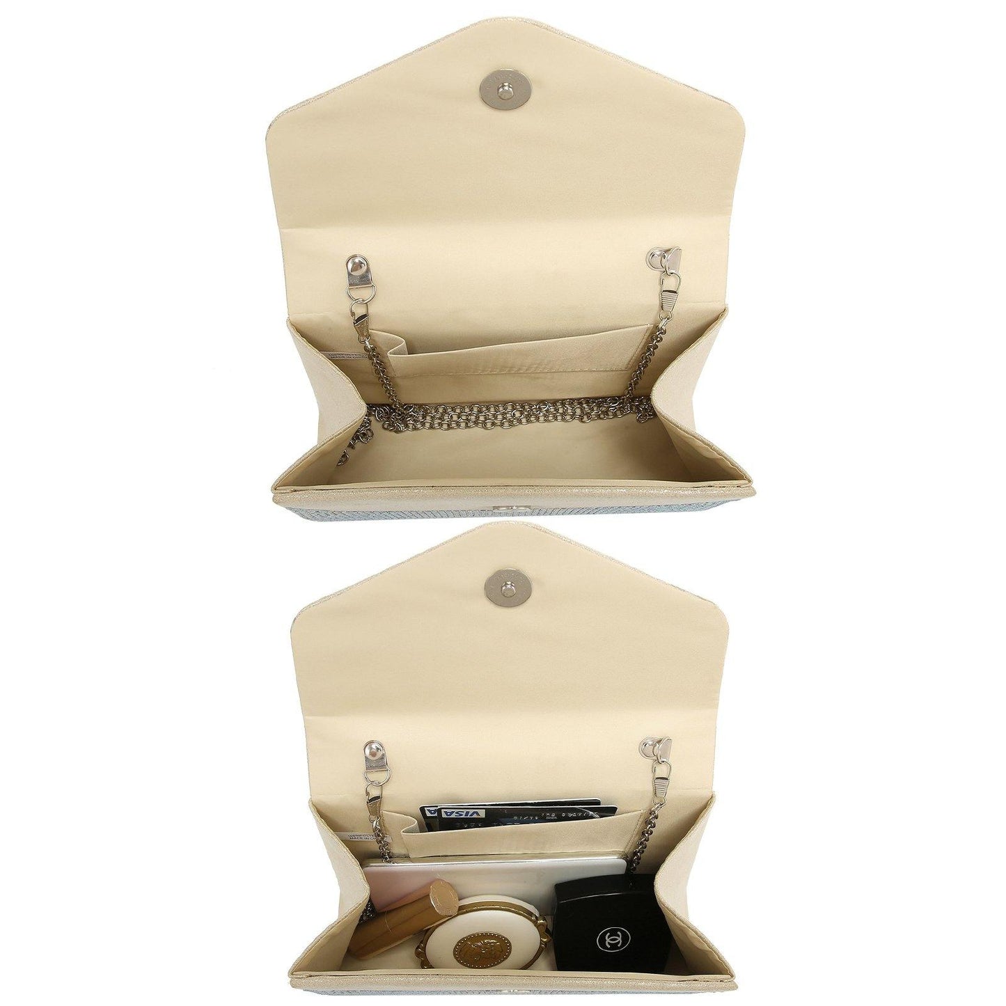 Glitter Evening Clutch Bag Rhinestone Handbag Purse Wedding Party Bag for Women - Dasein Bags