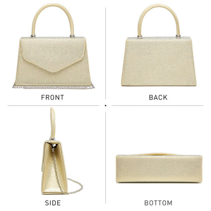 Glitter Evening Clutch Bag Rhinestone Handbag Purse Wedding Party Bag for Women - Dasein Bags