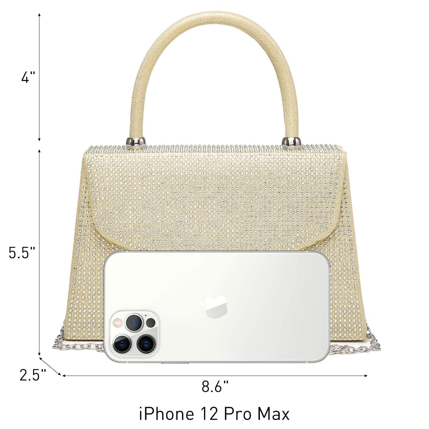 Glitter Evening Clutch Bag Rhinestone Handbag Purse Wedding Party Bag for Women - Dasein Bags