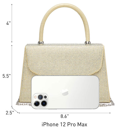 Glitter Evening Clutch Bag Rhinestone Handbag Purse Wedding Party Bag for Women - Dasein Bags