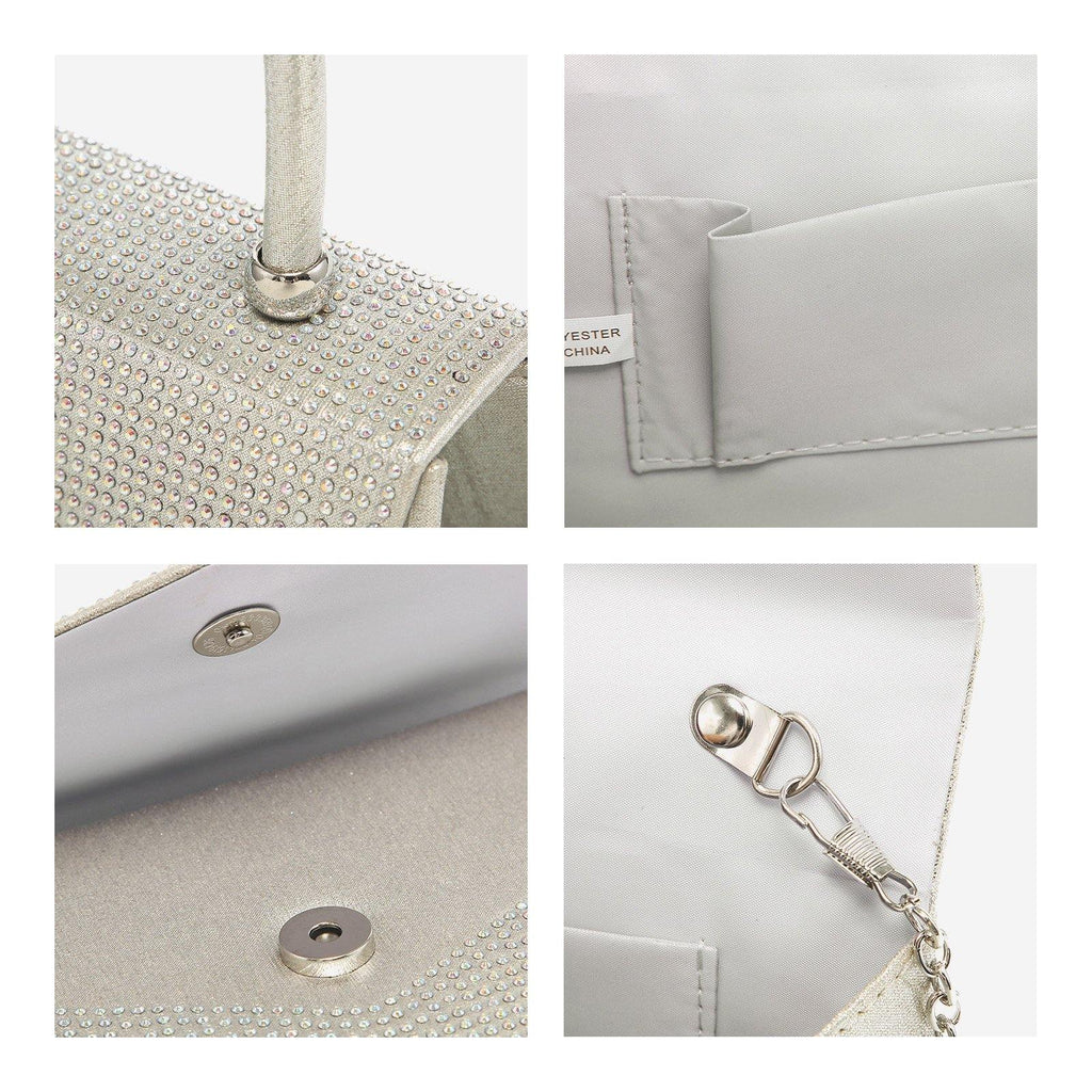 Glitter Evening Clutch Bag Rhinestone Handbag Purse Wedding Party Bag for Women - Dasein Bags